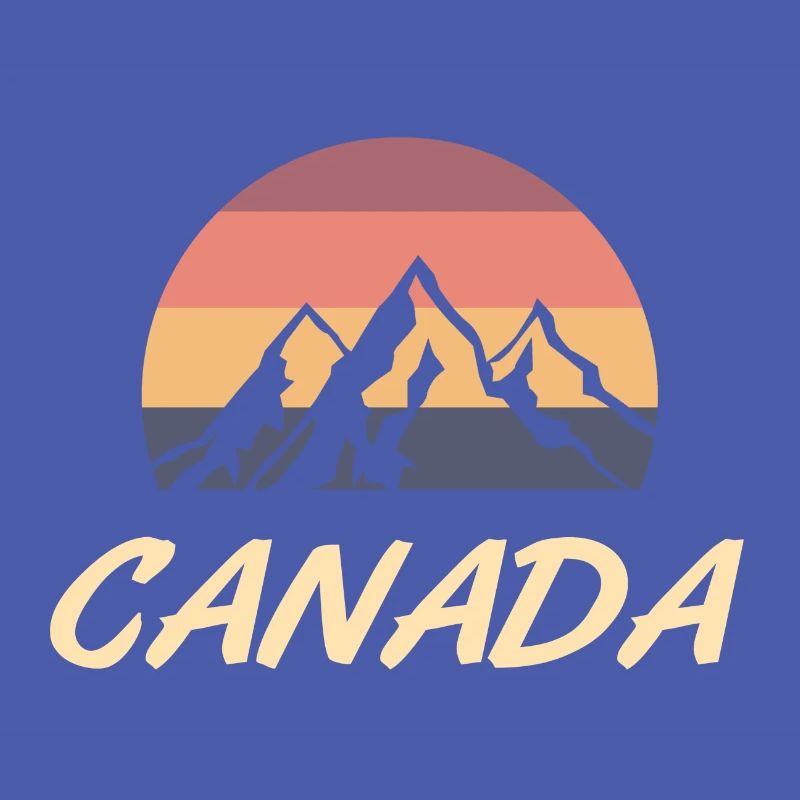 Canada mountains retro gift
