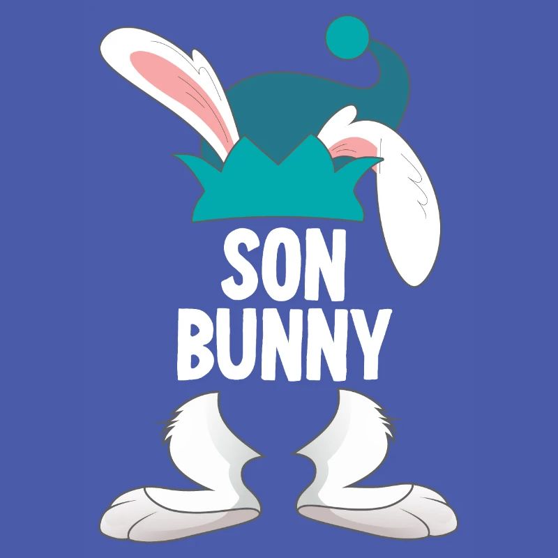 Fils Lapin de Pâques Joyeuses Pâques