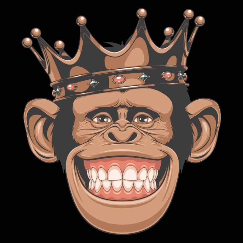 Singe avec couronne