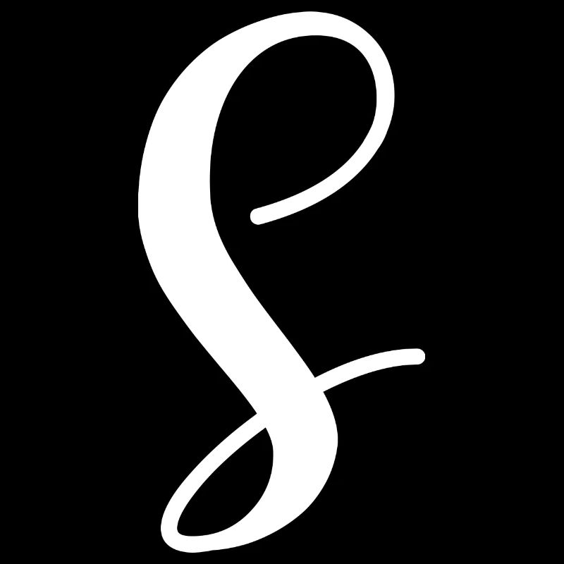 Calligraphy, initial S