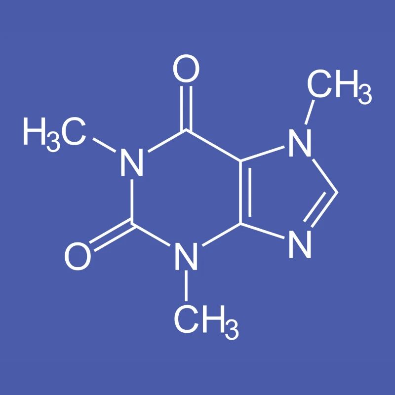 Caffeine molecule structural formula