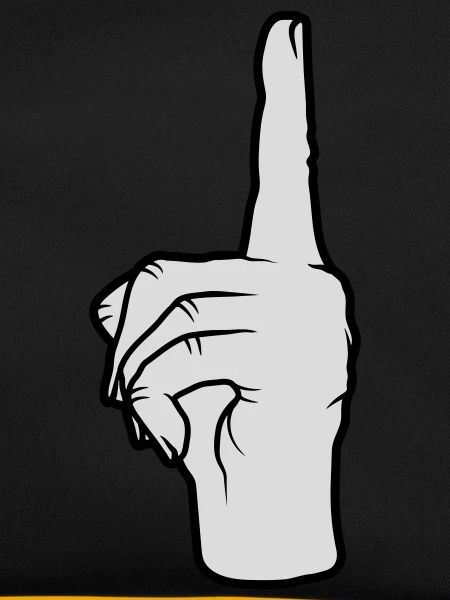 Finger points up