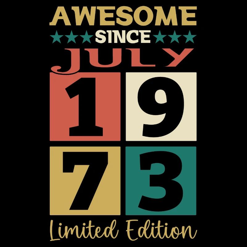 Awesome since Juli 1973 49. Geburtstag Herren Fun