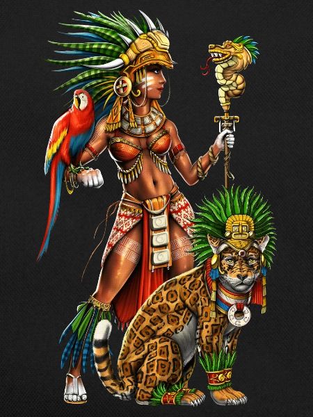 Aztekische Jaguar Kriegerin