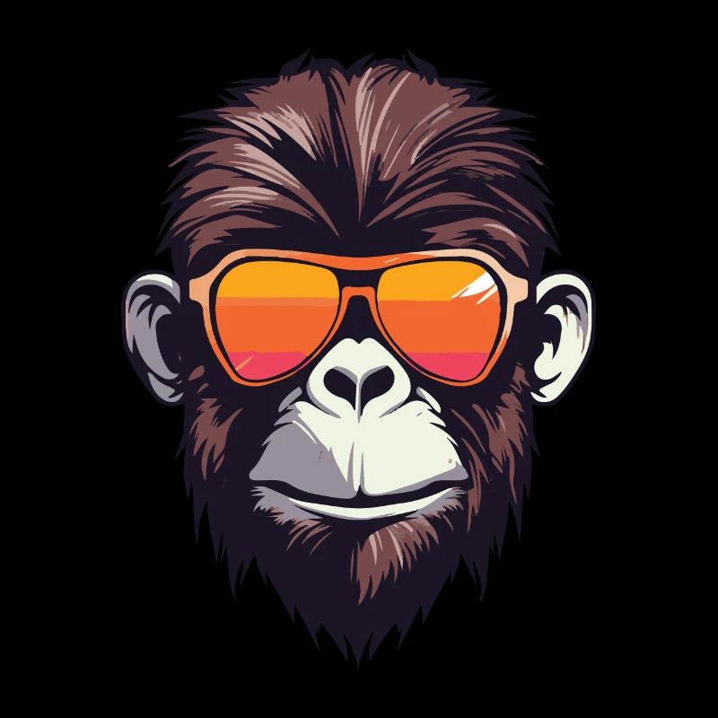 Affe Cool Kopf Party