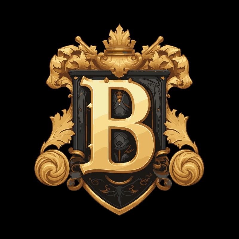 B Buchstabe Logo Krone