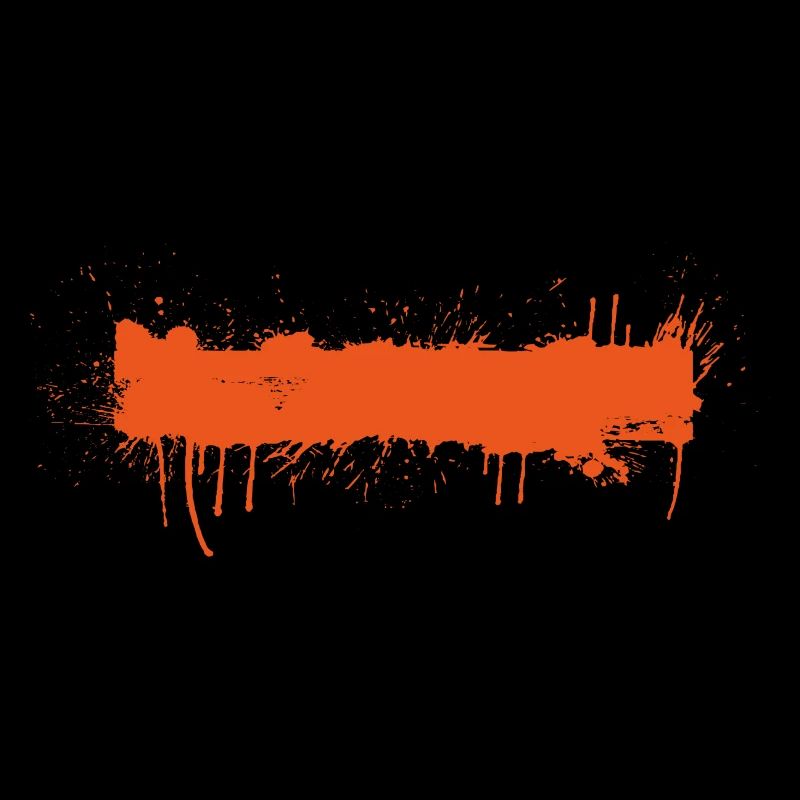 Paint stroke orange blob color splash gift