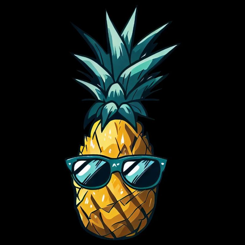 Cool pineapple with sunglasses Summer