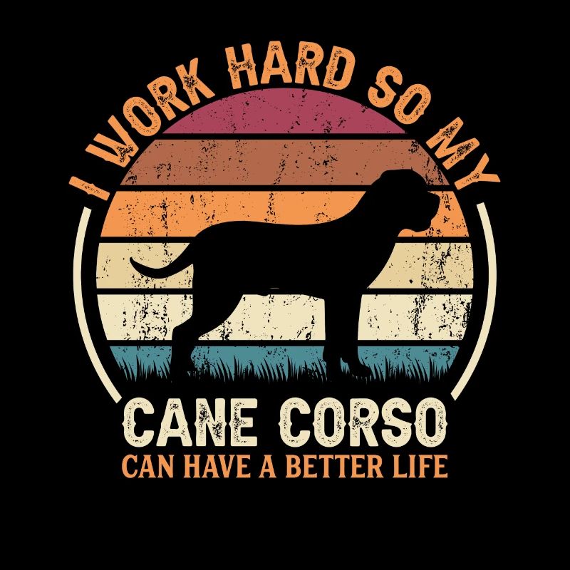 Work Hard - Retro Cane Corso