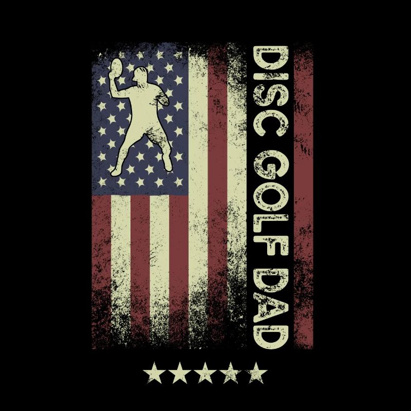 Drapeau américain - Disc Golf Dad