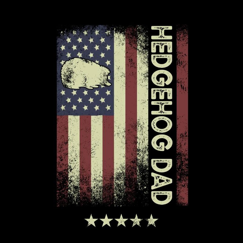 Drapeau américain - Hedgehog Dad