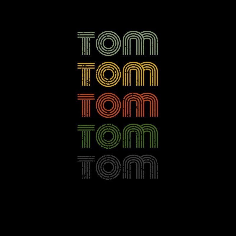 70s Retro Name Vintage Personalized Tom