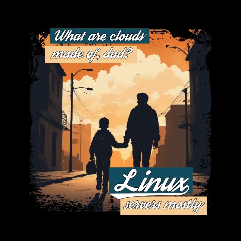 Cloud Wolken Linux Server Admin Nerd Witz