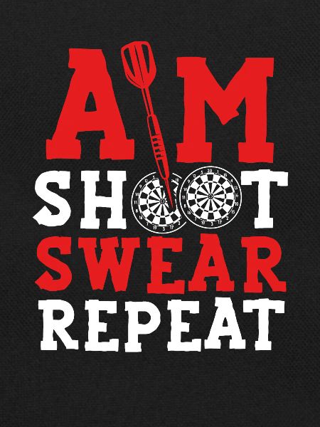 Target shooting, swearing, repeating