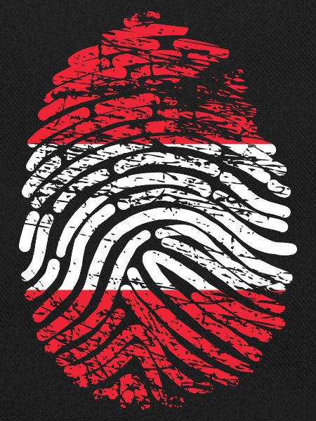 Austria with fingerprint