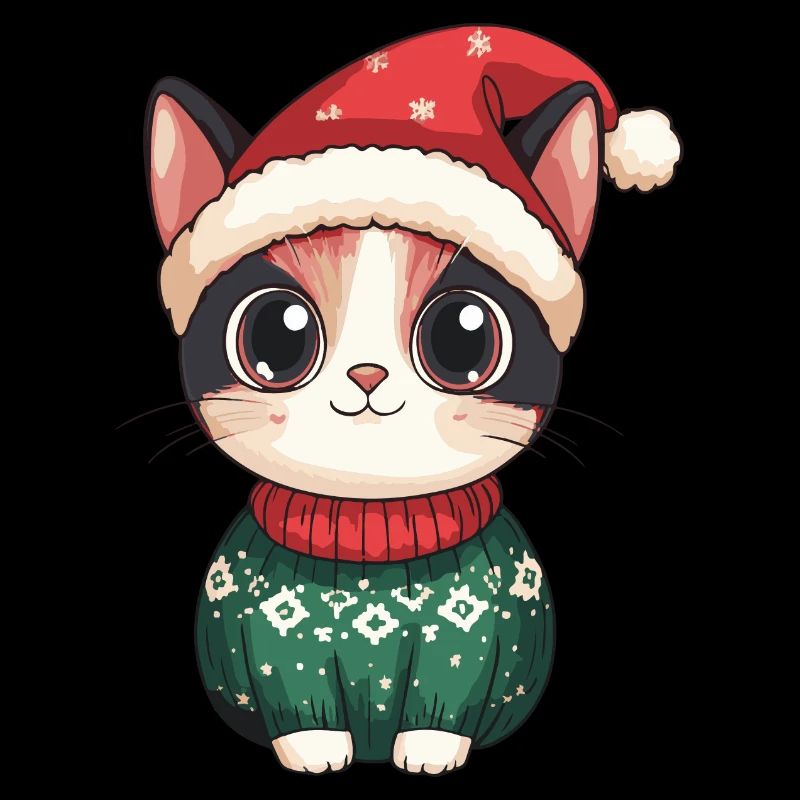 Bande dessinée de Noël de chat