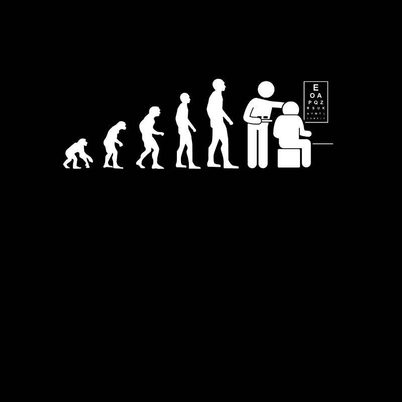 evolution optiker humor personalisiertes geschenk