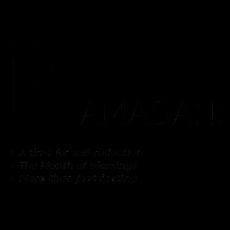 Conception de style de texte du dictionnaire Ramadan