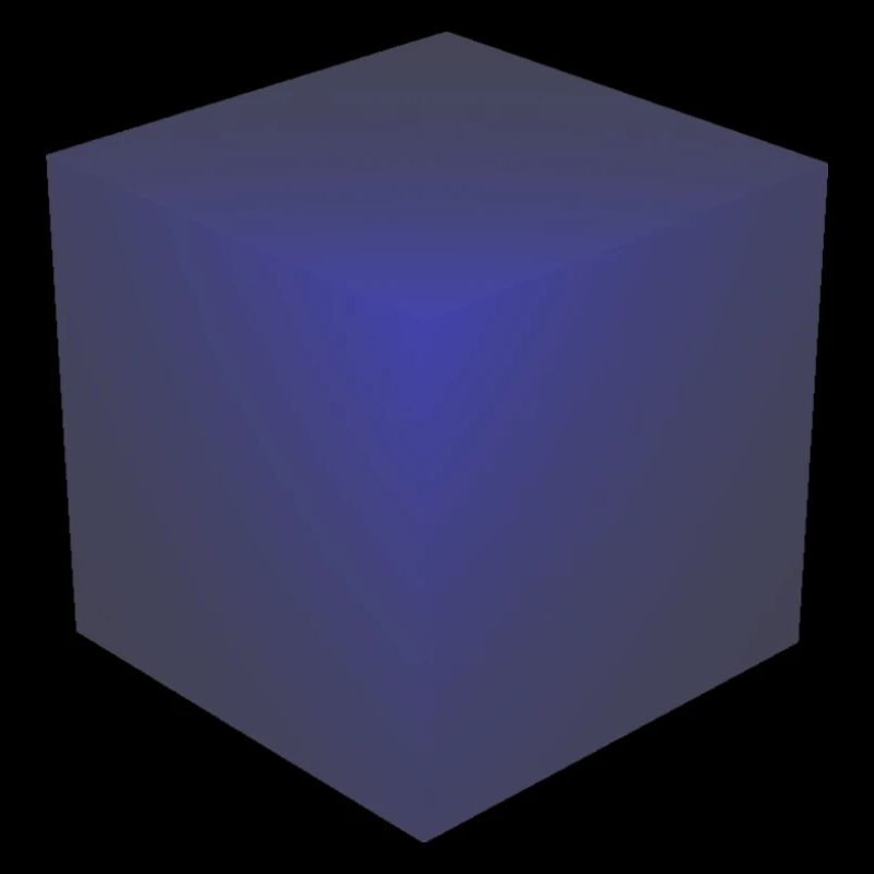 3d cube blue