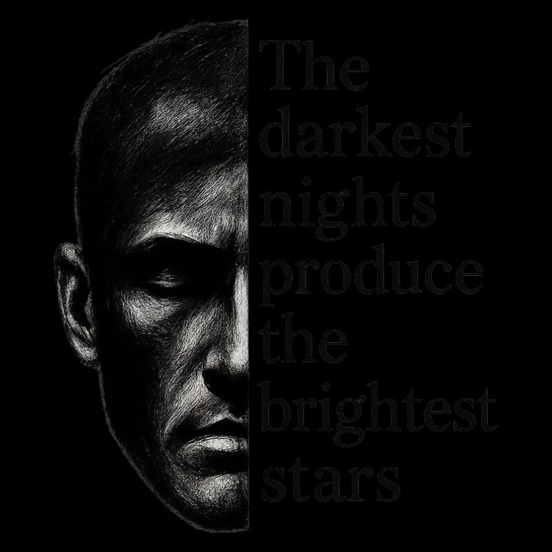 "Half face Light, Half Words"