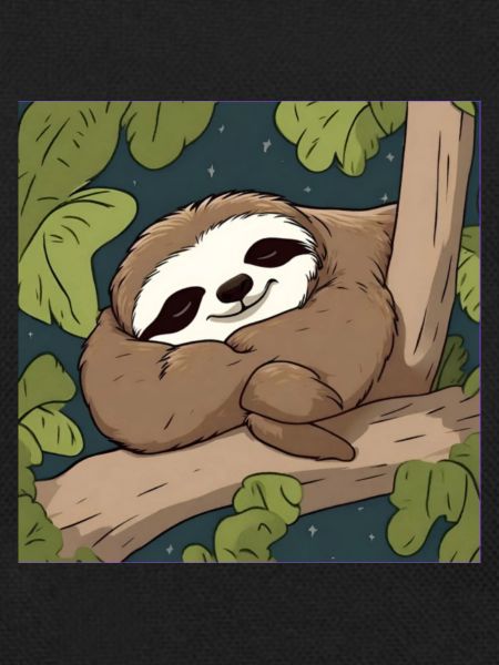 Cute sleeping sloth