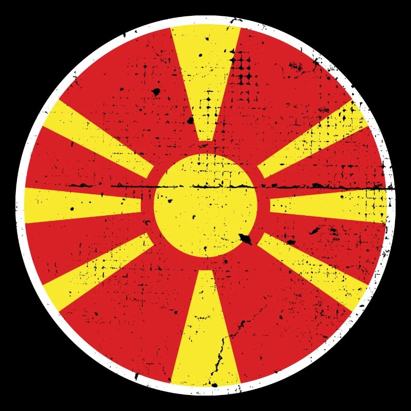 Macédoine du Nord Drapeau macédonien Macédonien