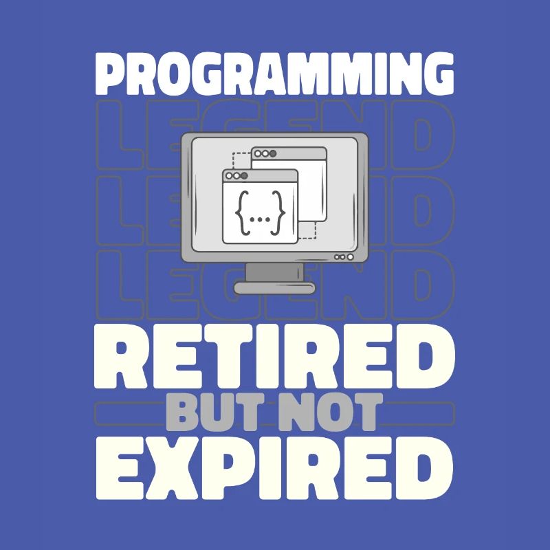 Entwickler Coder Programmierer Im Ruhestand