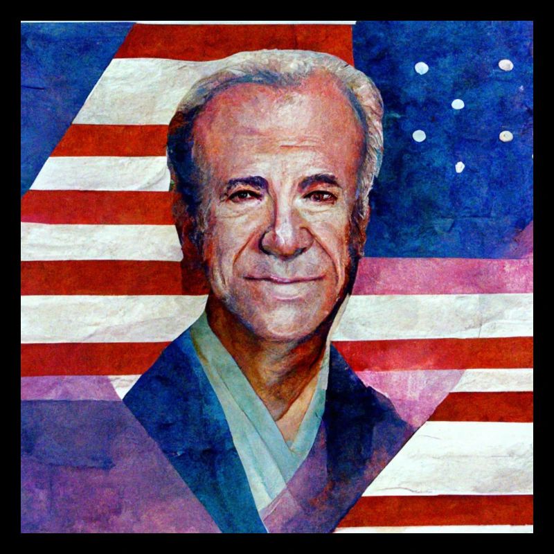 Drapeau des États-Unis avec Joe Biden