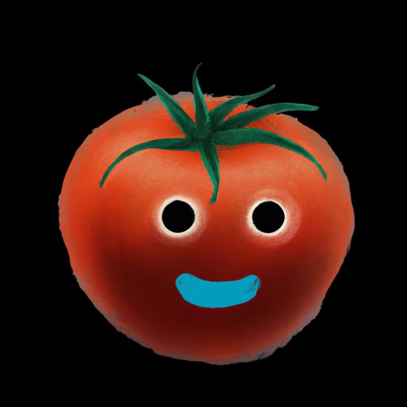 Tomate mit Gesicht