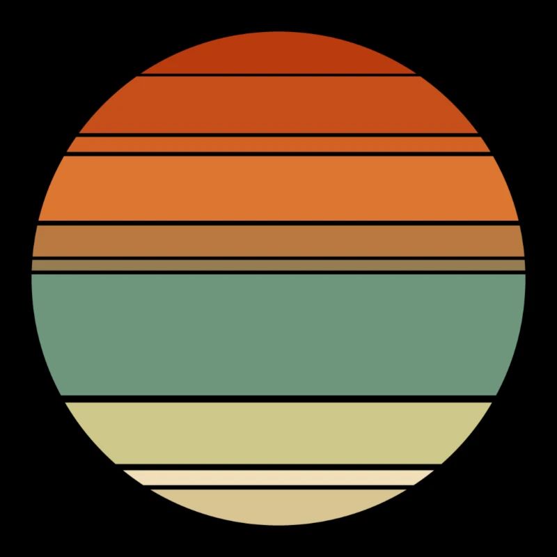 Retro Sunset Background Circle