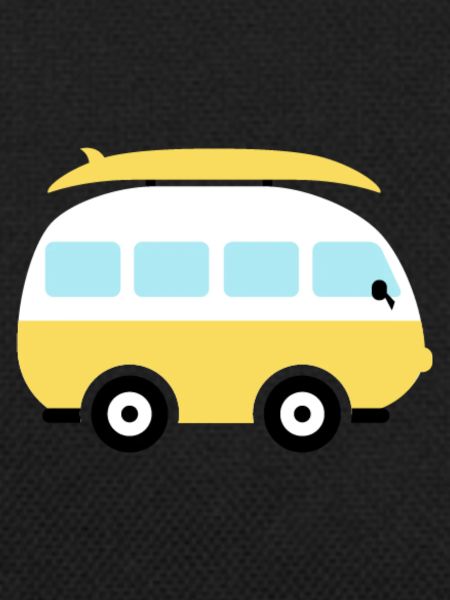 Small yellow van