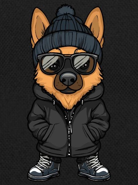 German Shepherd Winter