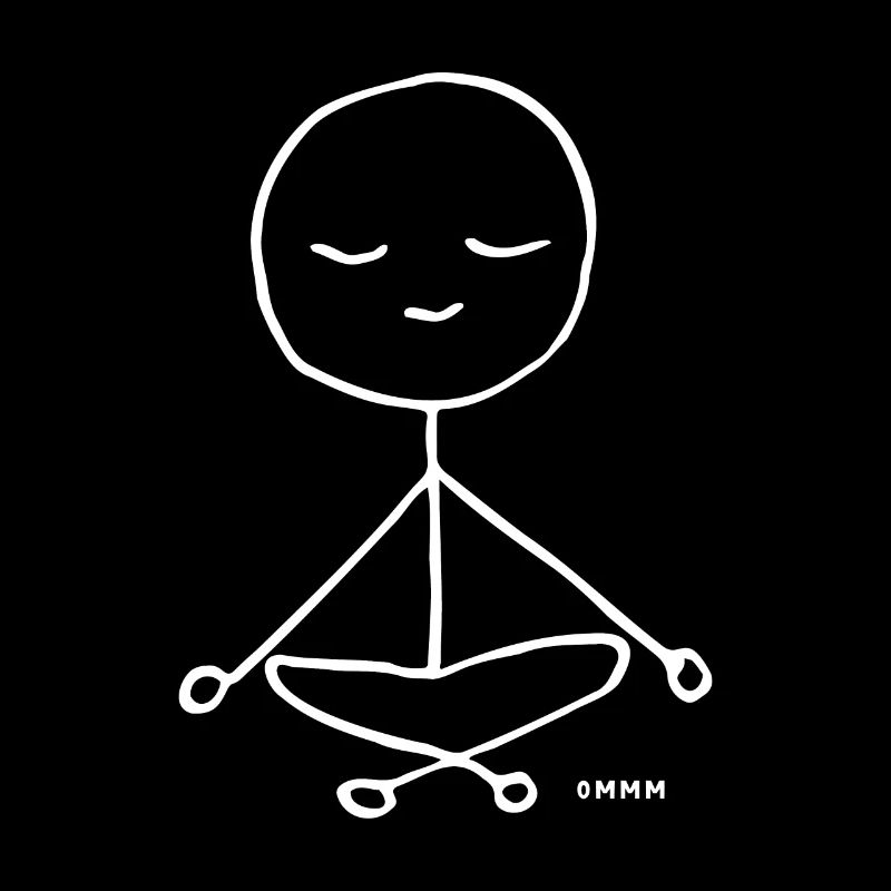 Strichmännchen, Strichmännchen, Meditation, Minimalismus, omm