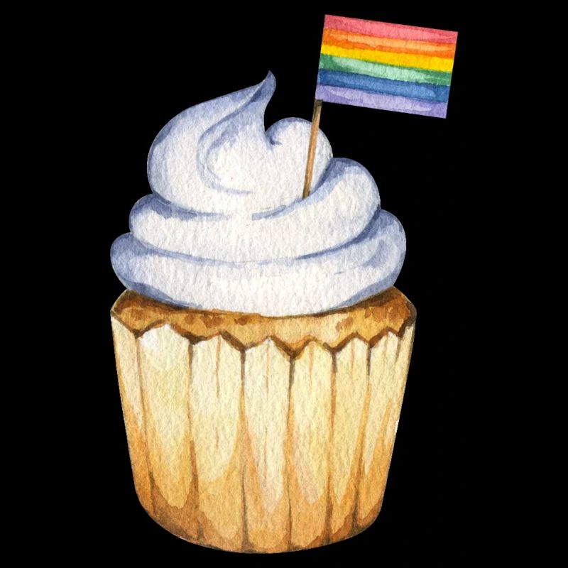 Rainbow muffin