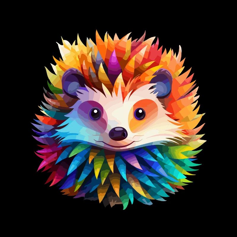 Hérisson coloré mignon