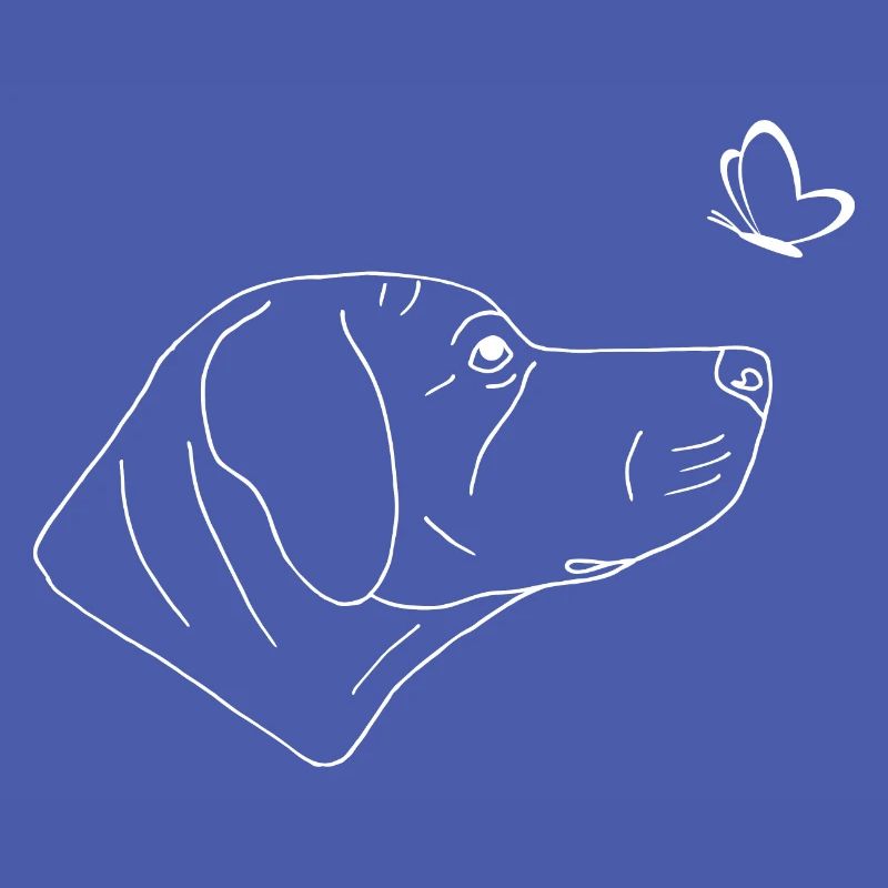 Rhodesian Ridgeback mit Schmetterling