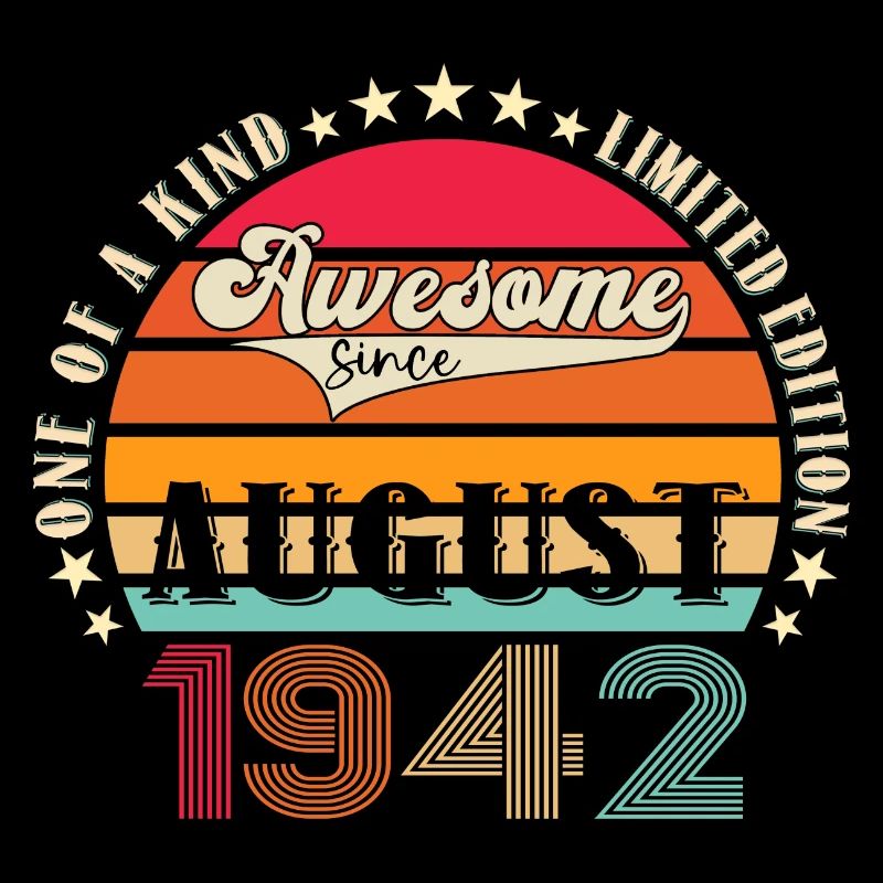 Awesome since August 1942 80. Geburtstag Geschenk