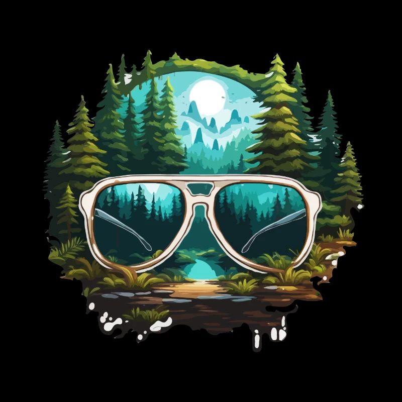 Sunglasses / Reflection / Forest / Reflection