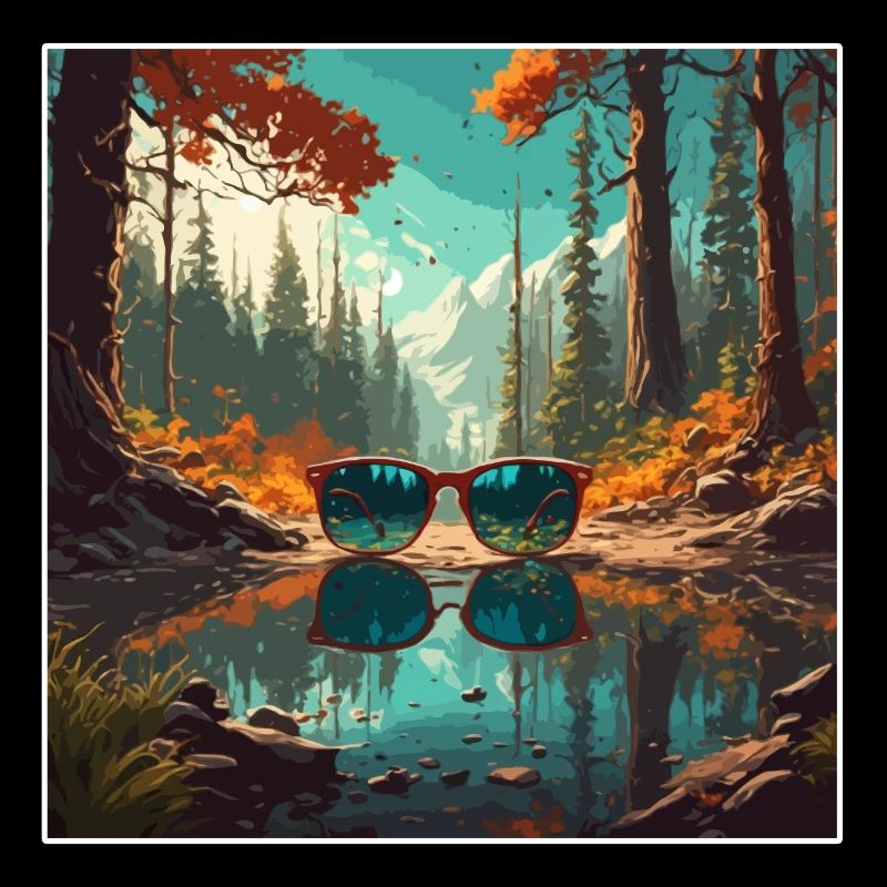 Sunglasses / Reflection / Forest / Reflection
