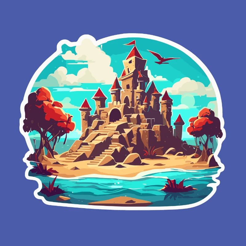 Château de sable / Construction / Jouer / Château / Vacances