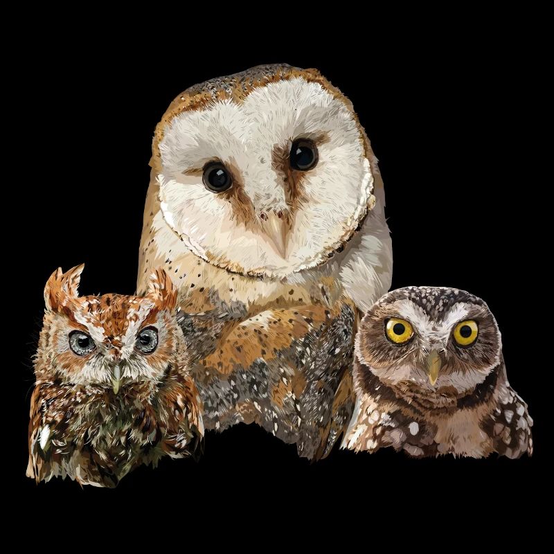 Scops Eule, kleine Eule und Eule