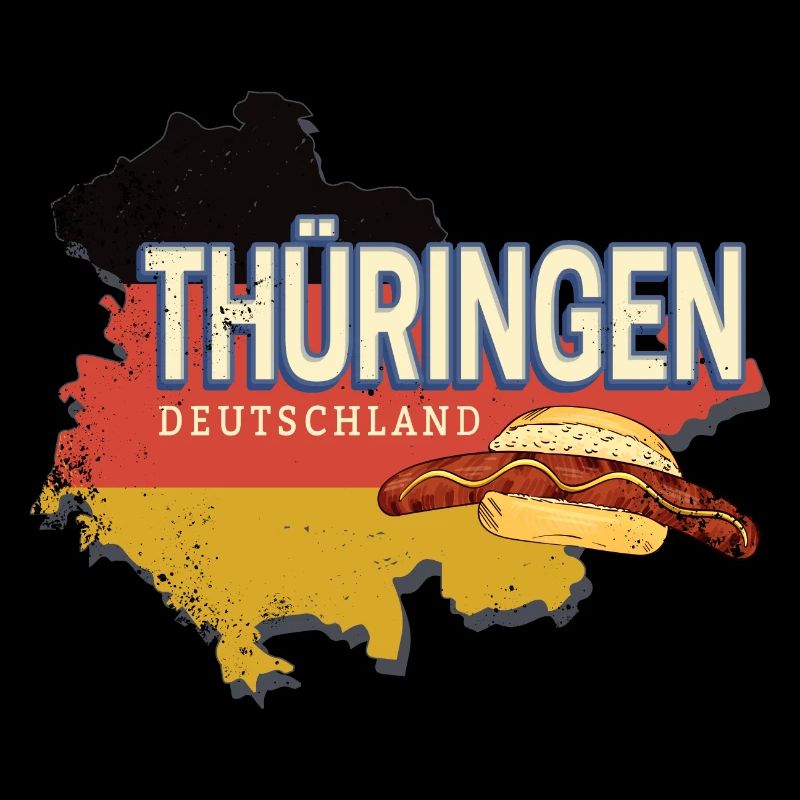 Thuringia Germany Retro State Souvenir