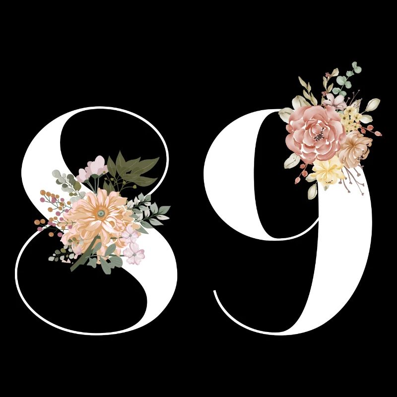 89e anniversaire fleuris (Cadeau de 89 ans)