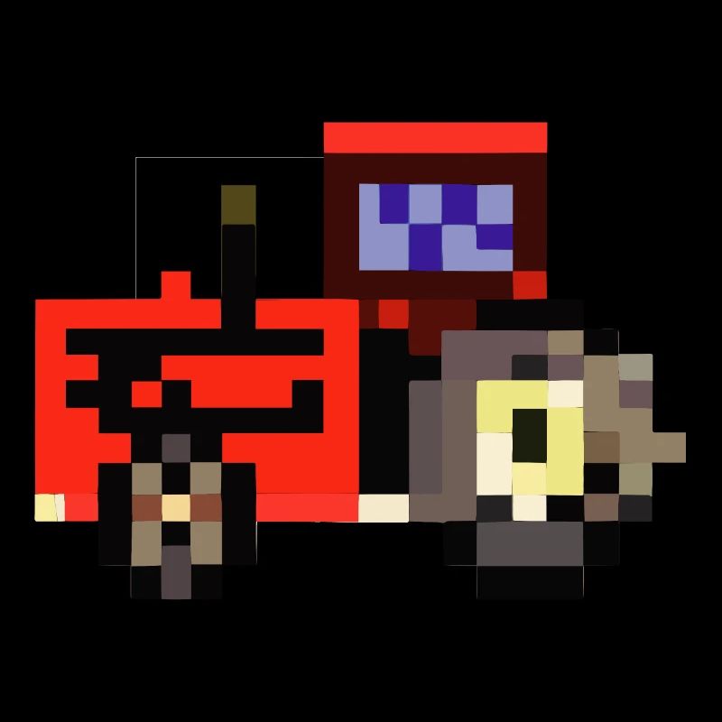 Traktor verpixelt Geschenkidee Pixel Traktor