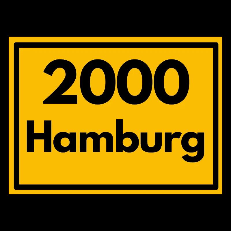Panneau de lieu - puis rétro urbain code postal 2000 Hambourg