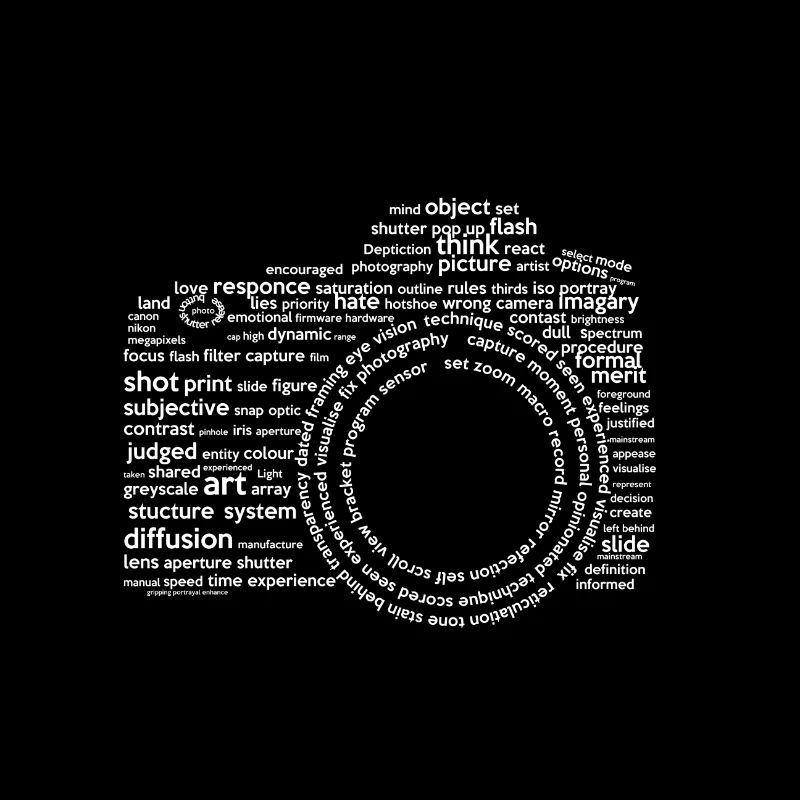 Camera Typography White