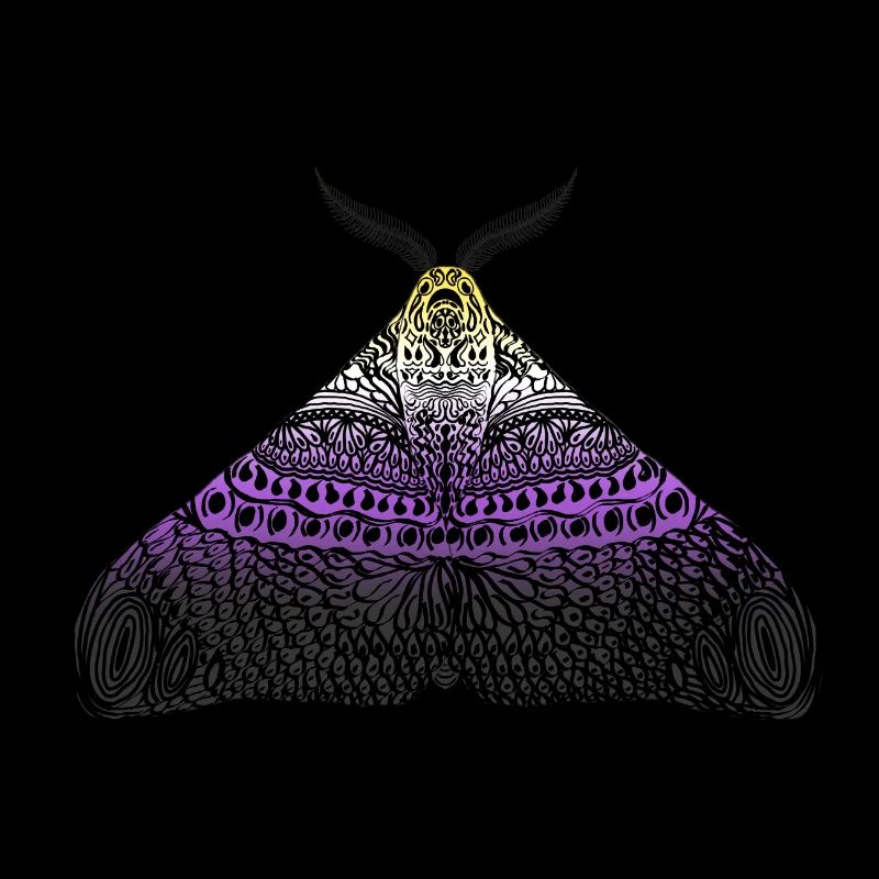 Non binary pride moth