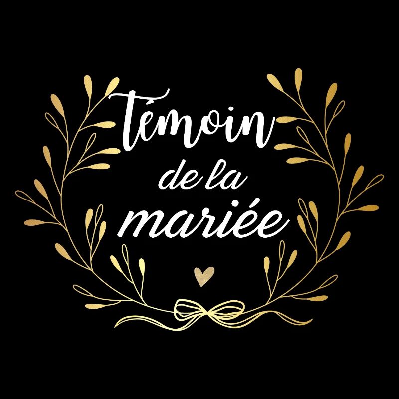 Témoin de la mariée couronne doré