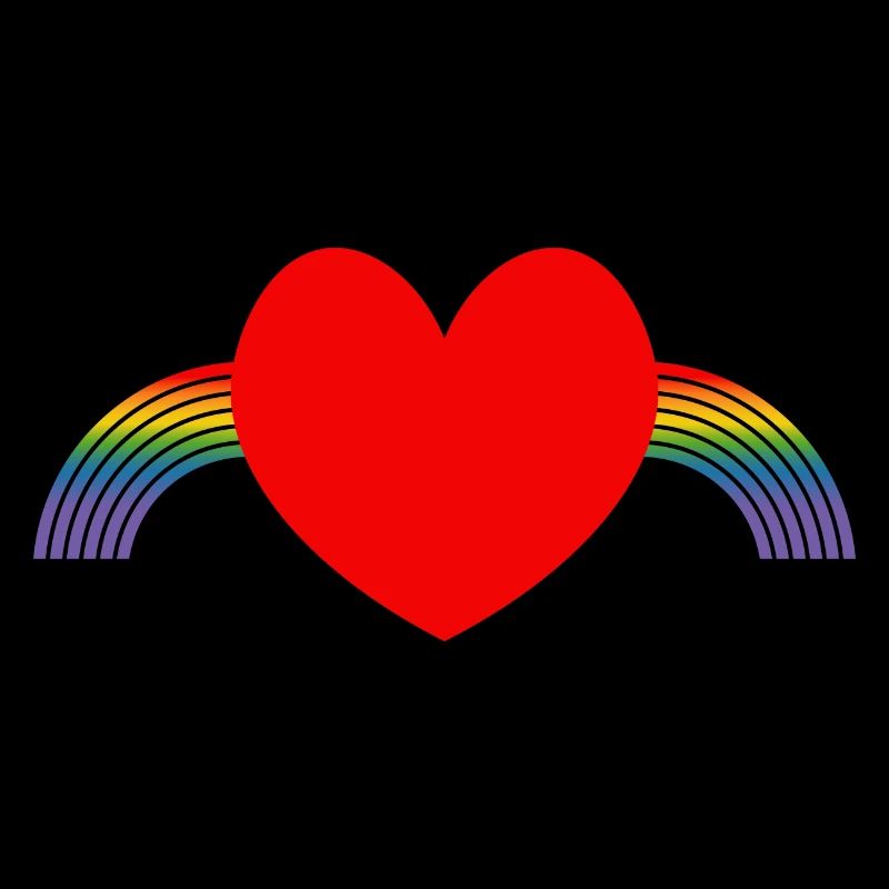 Rainbow pride heart