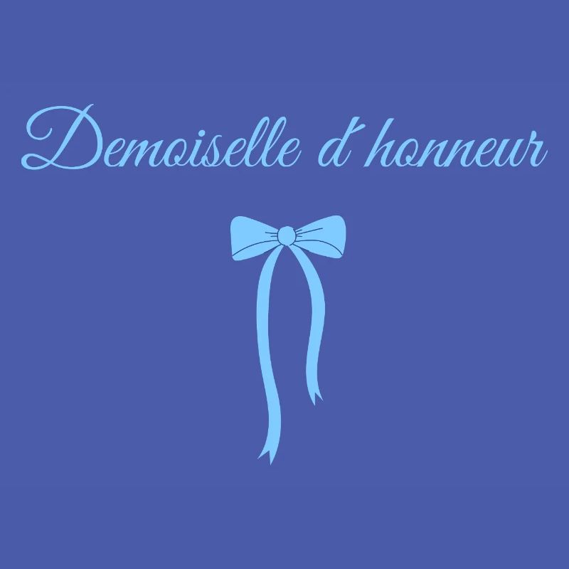 Blaue Schleife Brautjungfer